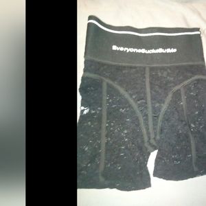 Lace zip up biker shorts